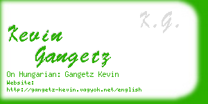 kevin gangetz business card